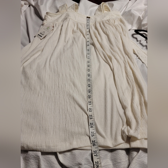 NWT EGGSHELL EYELET FAUX SHOULDER TIES GAUZE BODY COVER UP SUN DRESS SIZE 4 TO 6 - Picture 9 of 9